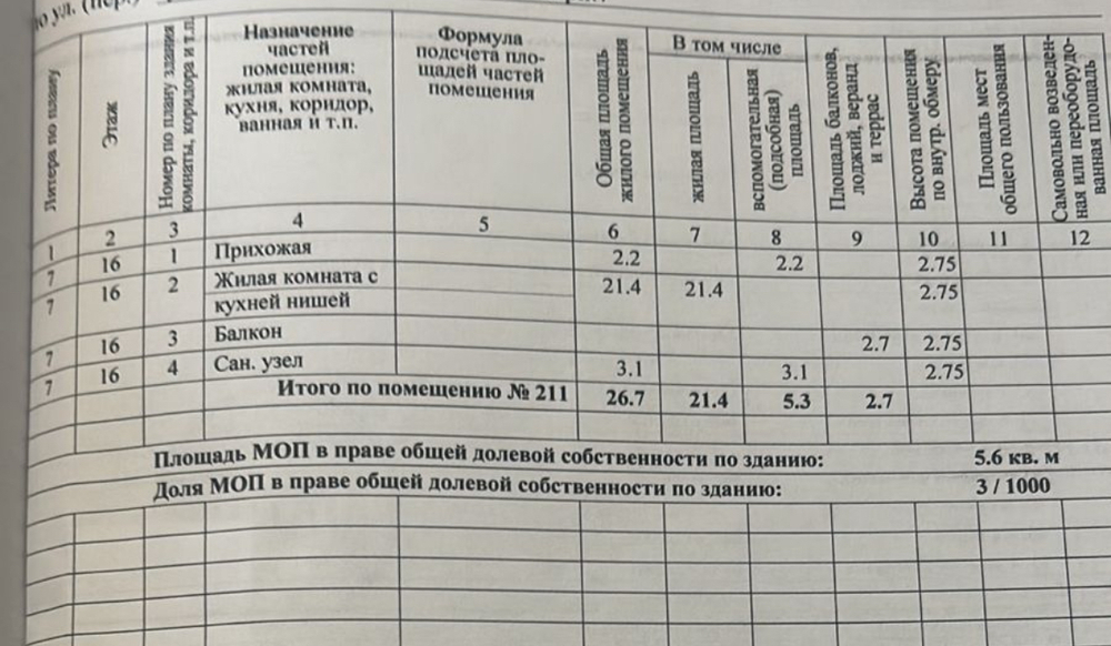 Студия 28 кв.м, 16/20