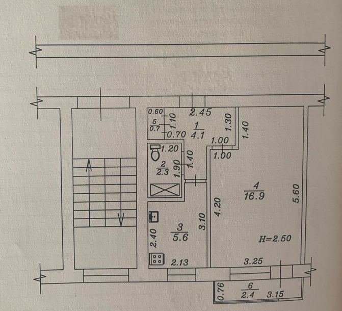 1-к. квартира 30 кв.м, 4/5