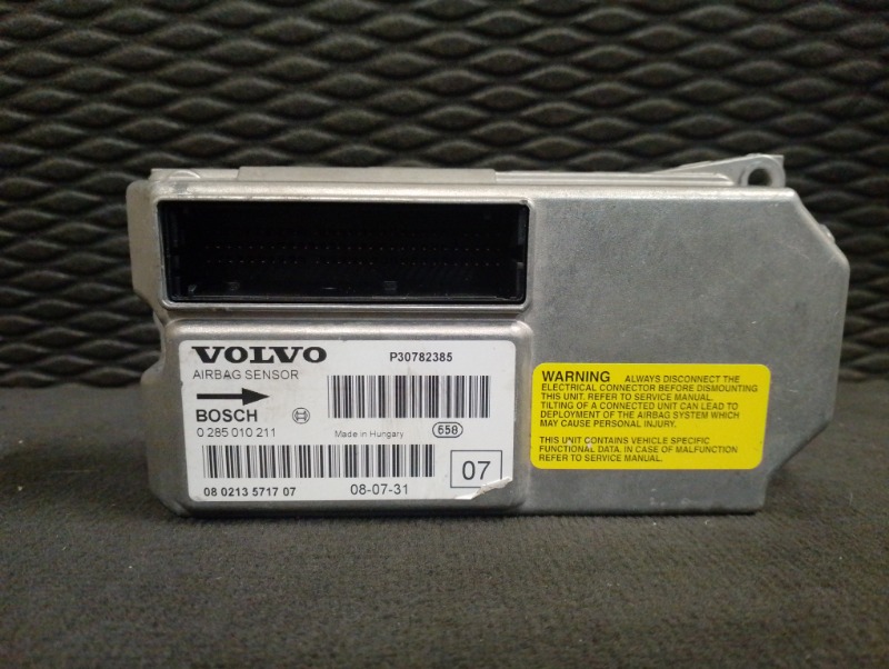 Блок управления AIR BAG подушками безопасности на Volvo S60 I / Вольво C60 1 поколение 2000-2009г.\nОригинал.\nВ отличном состоянии. Без дефектов.\nГарантия на установку и проверку.\nКонтрактная запчасть из Японии. \nОтправим в регионы ТК.\nНа этот автомо