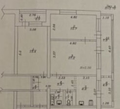 3-к. квартира 74.8 кв.м, 7/9