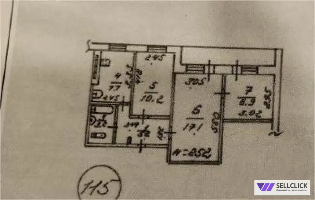 Продается 3х-комнатная квартира на 17 микрорайоне