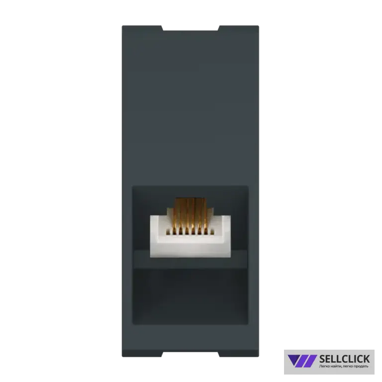 Розетка CADUCEUS ALING MODE телефонная, с модулем Keystone RJ12 6P6C cat.3, модульная, для скрытой проводки, механизм