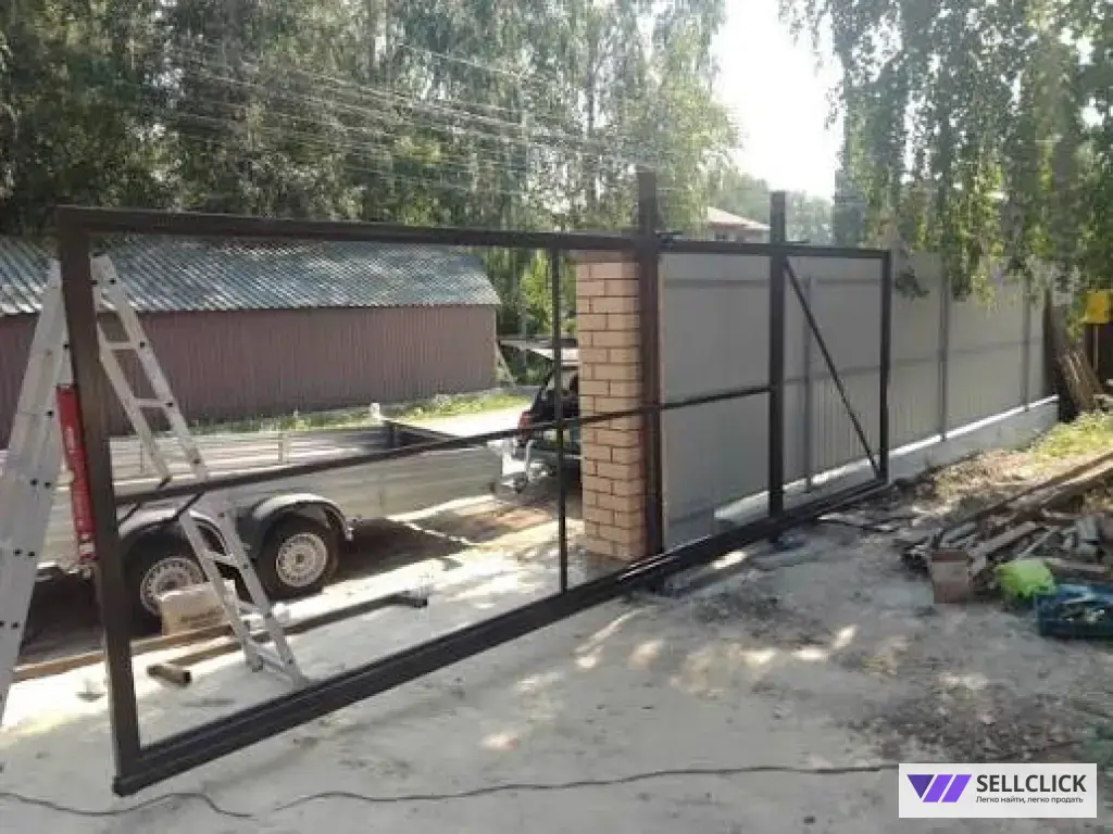 Откатные ворота к частному домы