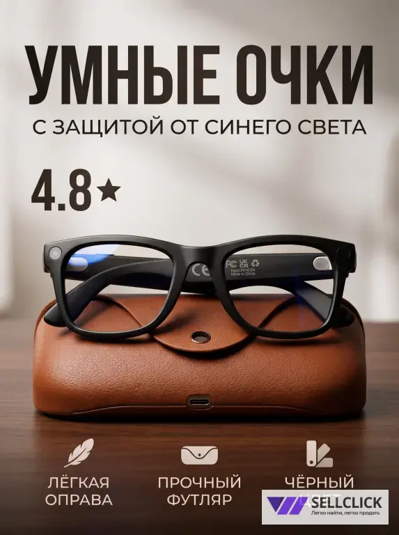 Smart Glasses 1 в 1 с Rai Ban Smart