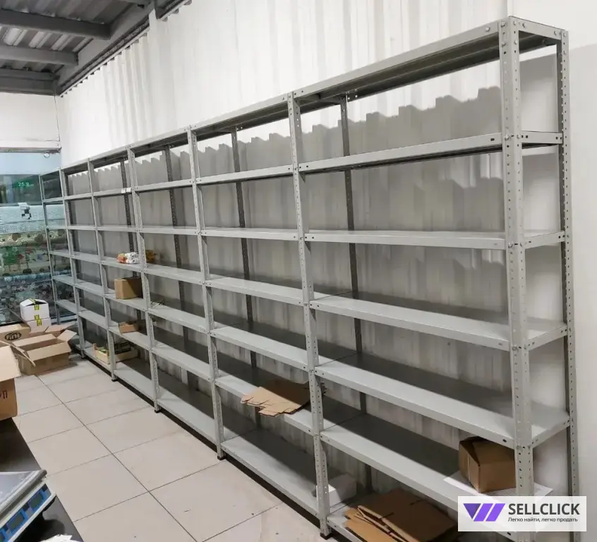 Стеллажи металл 6 м (30см), 5 м(40см)