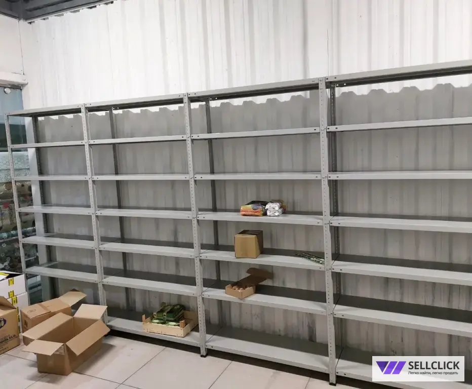 Стеллажи металл 6 м (30см), 5 м(40см)