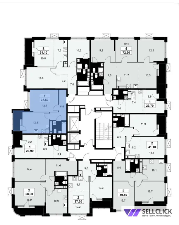 Квартира 2 комнаты, 38 м², 11/17 эт., Собственник