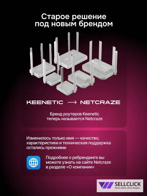WiFi роутер Netcraze (Keenetic) Carrier (NC-1721) с Mesh Wi-Fi AC1200, 3-портовым Smart-коммутатором и переключателем режима работы