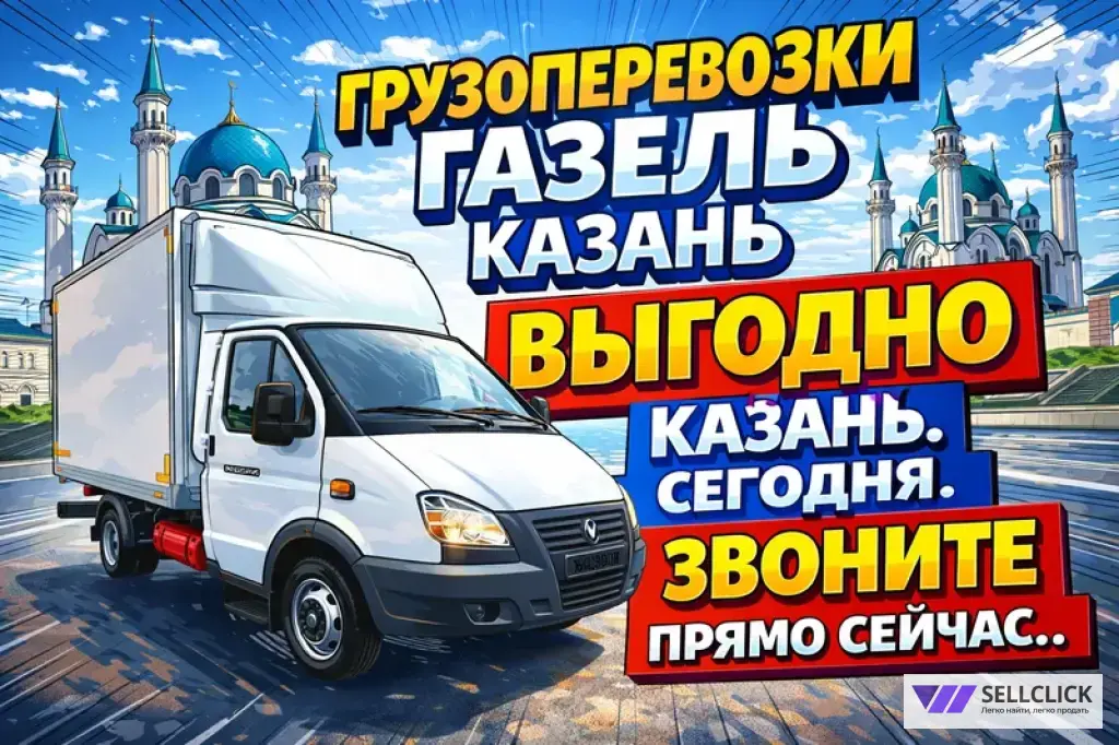 Грузоперевозки Газель с грузчиками Казань