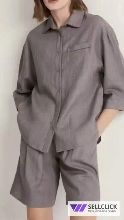 Костюм Brunello Cucinelli льняной с шортами 46-48