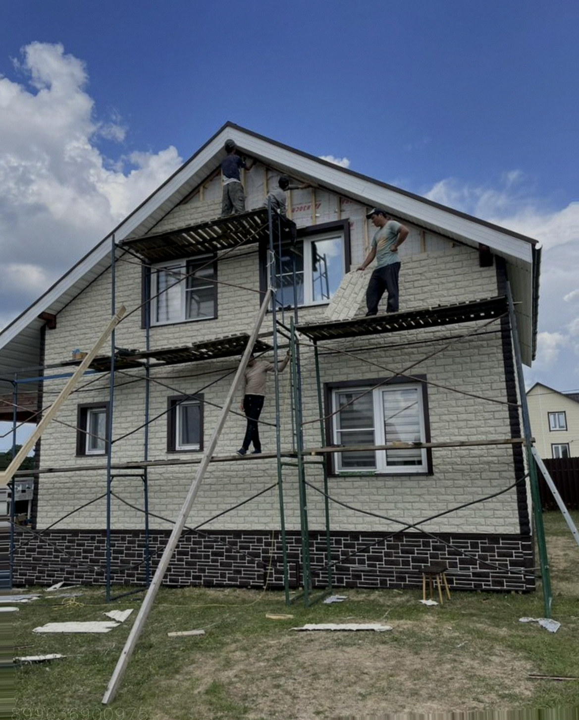 Фасадные работы монтаж сайдинга фасадных панелей Арт.:1891034951