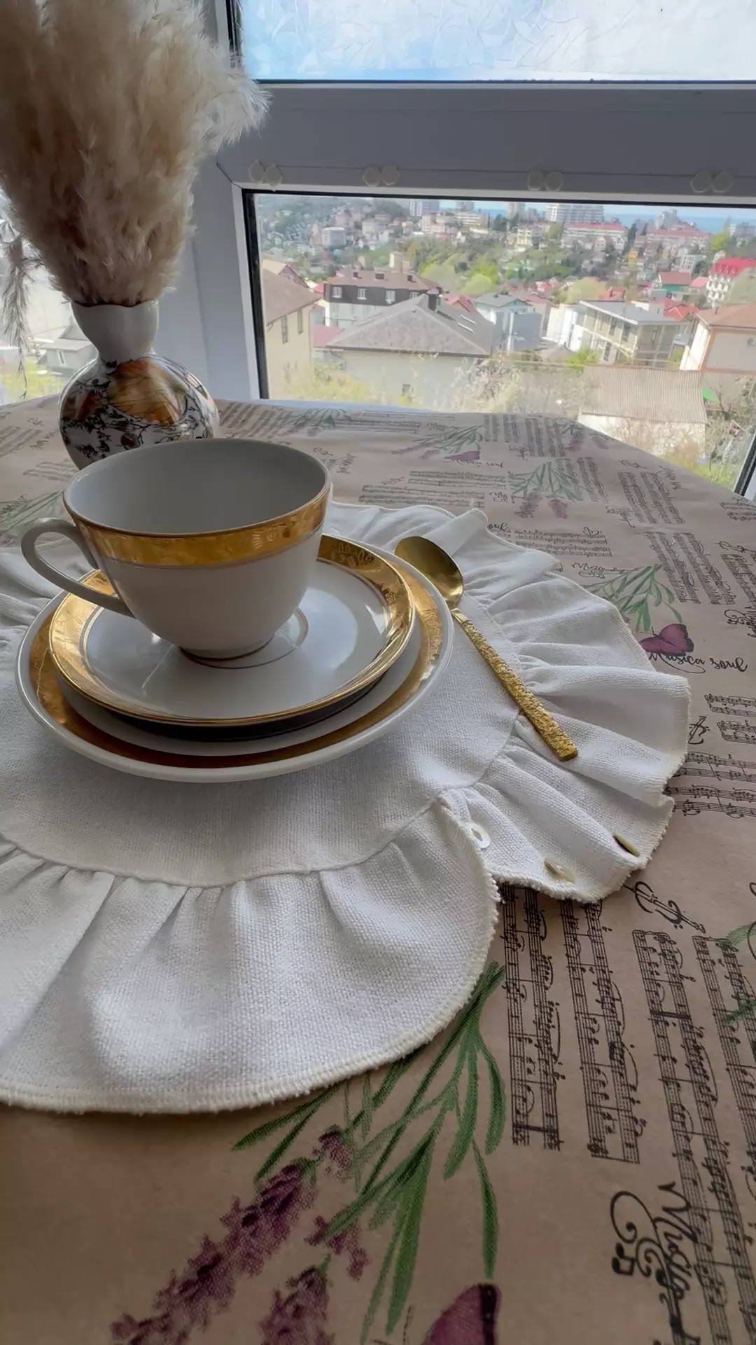 Салфетки льняные с рюшами( с оборками)