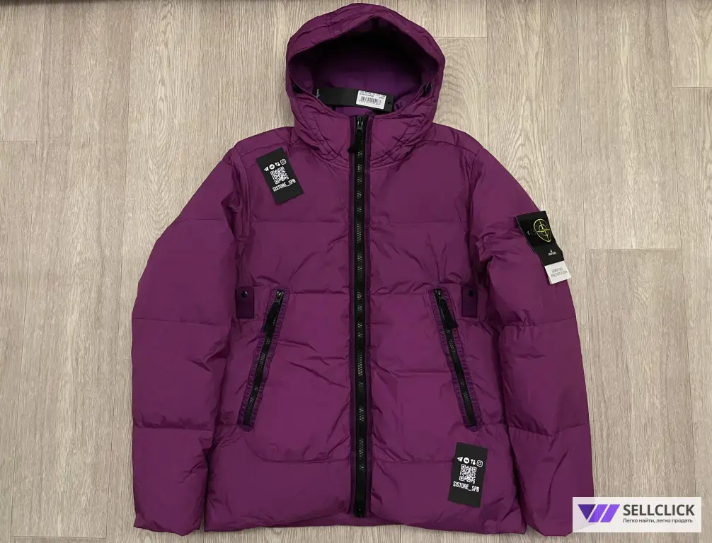 Зимний Пуховик Stone Island Crinkle Reps M Оригинал