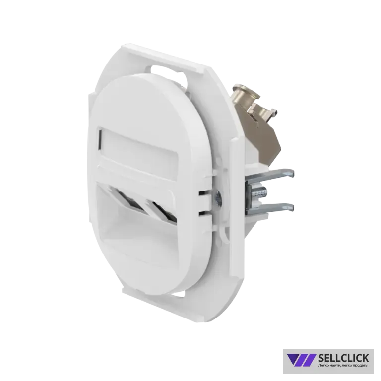 Встраиваемая двойная компьютерная розетка CADUCEUS ALING EON с модулями Keystone RJ45 8P8C cat.5e FTP, механизм