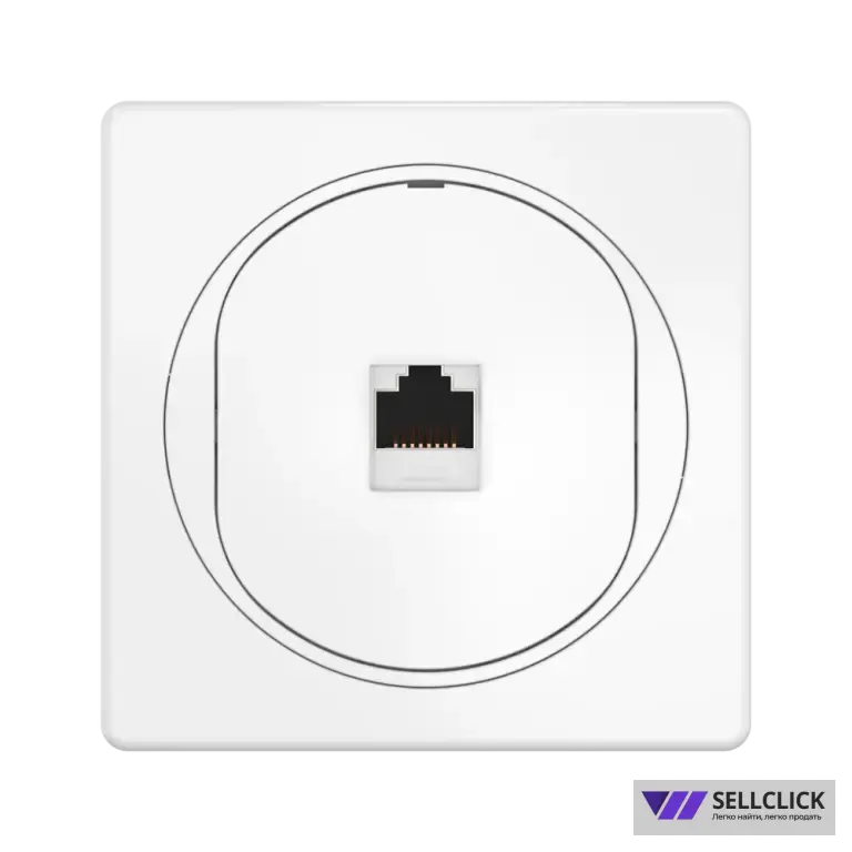Розетка скрытой установки компьютерная CADUCEUS ALING EON с модулем Keystone RJ45 8P8C, cat.6A, FTP