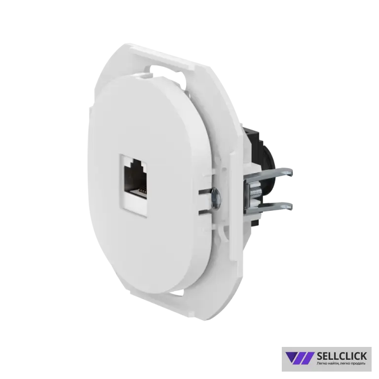 Механизм компьютерной розетки скрытой установки CADUCEUS ALING EON с модулем Keystone RJ45 8P8C, cat.6, UTP