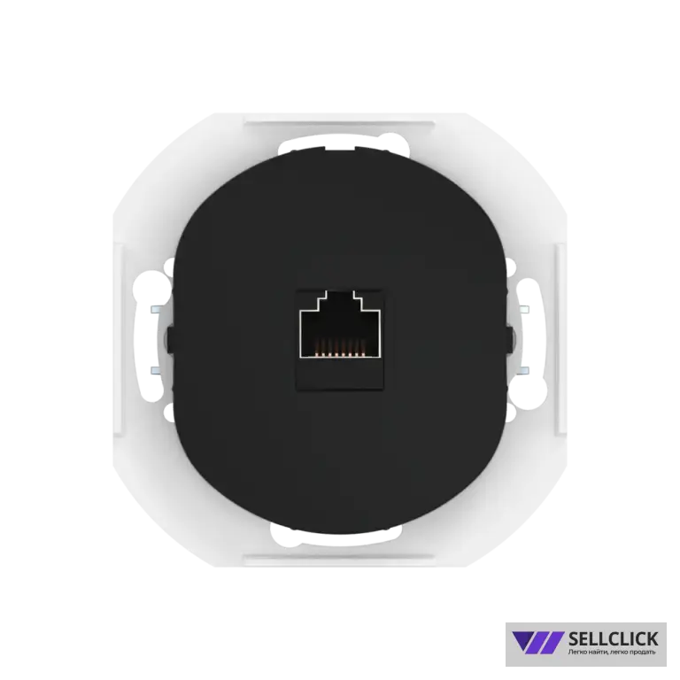 Розетка скрытой установки компьютерная CADUCEUS ALING EON с модулем Keystone RJ45 8P8C, cat.6A, FTP, механизм