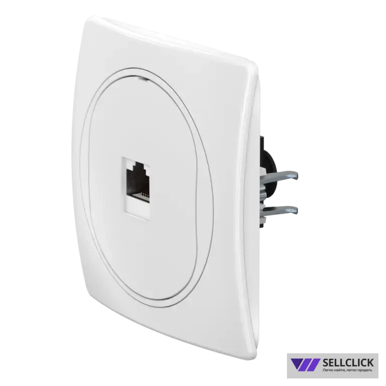 Розетка скрытой установки компьютерная CADUCEUS ALING EON с модулем Keystone RJ45 8P8C, cat.6, UTP