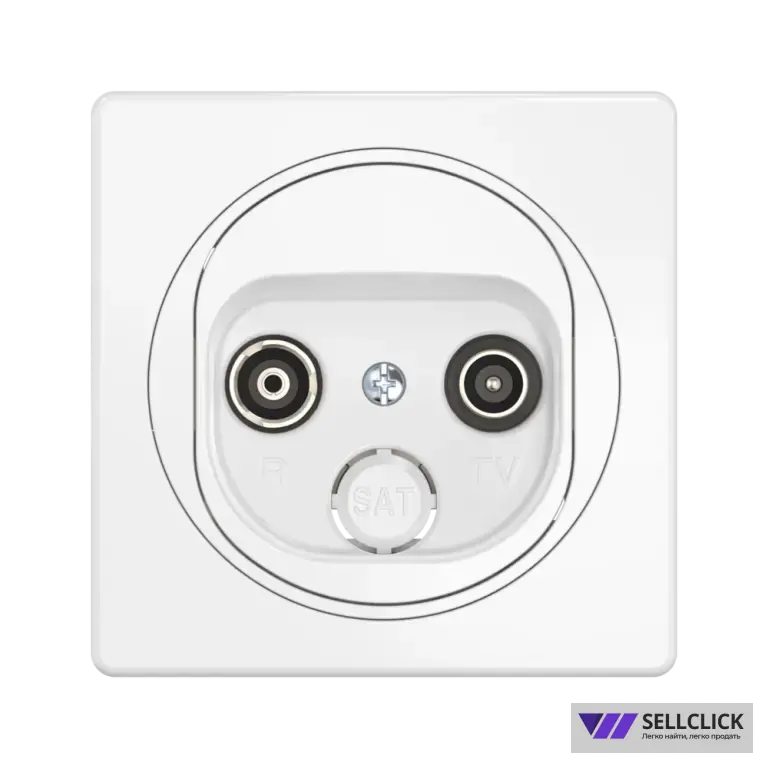 Встраиваемая проходная антенная розетка TV/FM CADUCEUS ALING EON