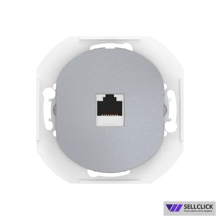 Розетка скрытой установки компьютерная CADUCEUS ALING EON с модулем Keystone RJ45 8P8C, cat.6, FTP, механизм