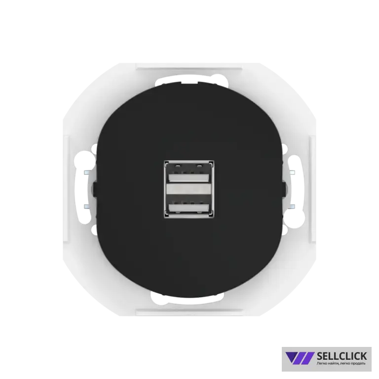 Розетка скрытой установки CADUCEUS ALING EON USB тип A для зарядки устройств, двойная, 2,1А, 5В=, 250В~, механизм