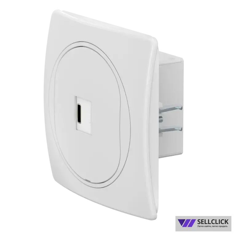 Розетка скрытой установки CADUCEUS ALING EON USB тип С для зарядки 1-го устройства, 3А, 5В=, 250В~