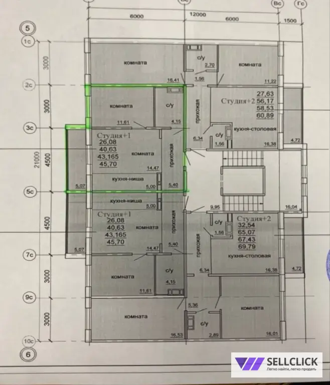 Квартира 1 комната, 45 м², 7/10 эт., Собственник