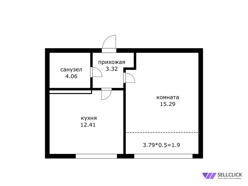 Квартира 1 комната, 39.5 м², 20/24 эт., Агент
