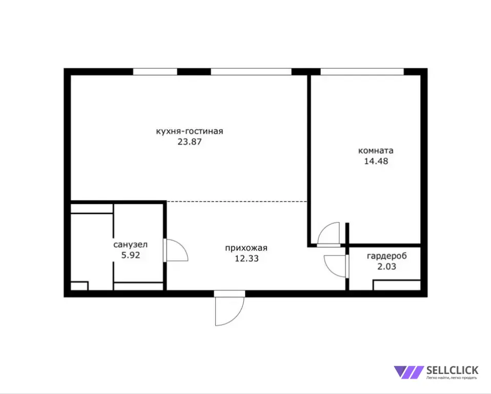 Квартира 2 комнаты, 58 м², 5/16 эт., Агент