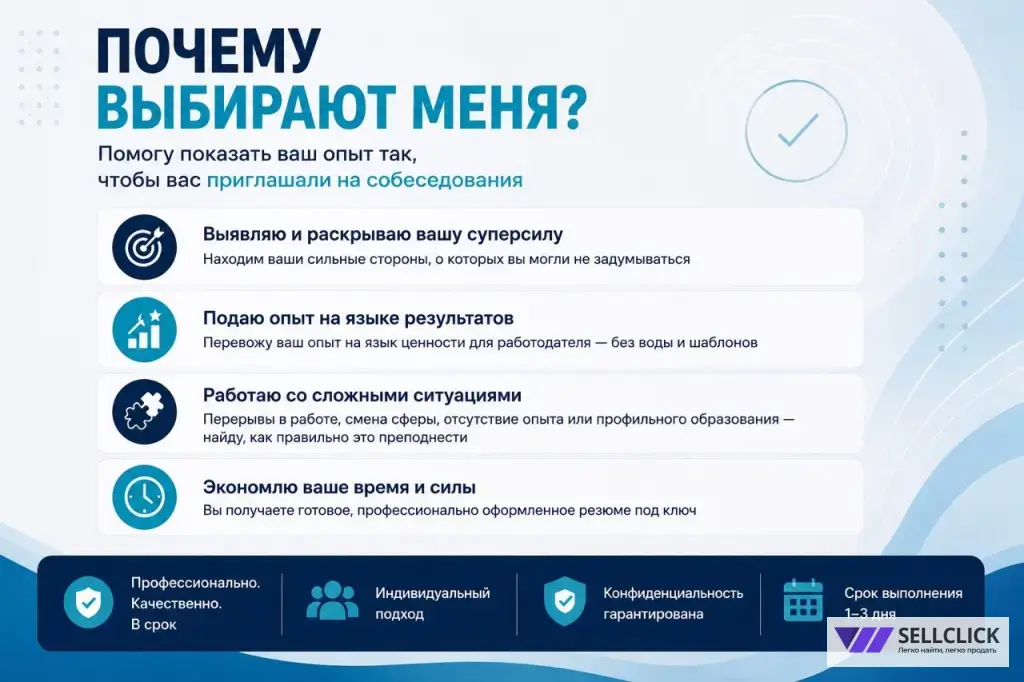 Составление Резюме/ Заполнение на hh.ru