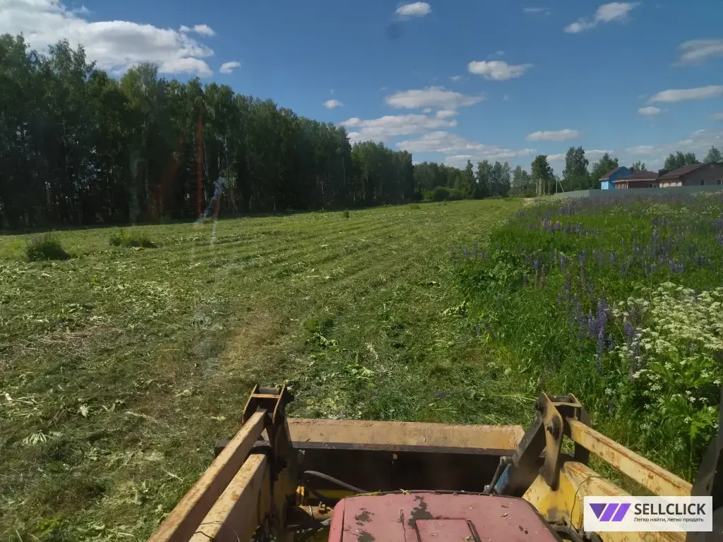 покос травы и борщевика трактором