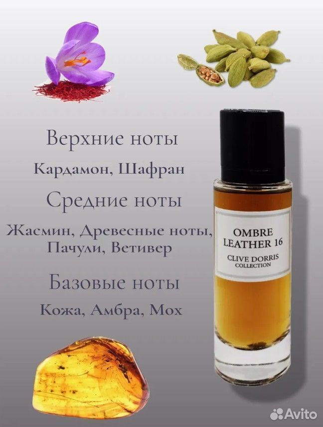 Арабские духи ОАЭ Ombre Leather Parfum, Clive Dorr