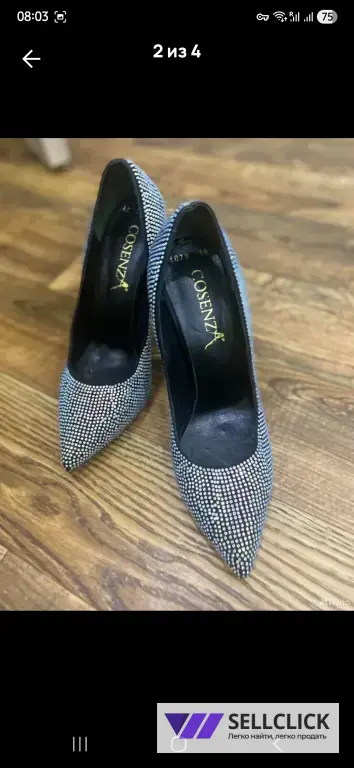 Туфли со стразами