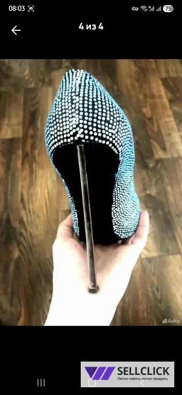 Туфли со стразами