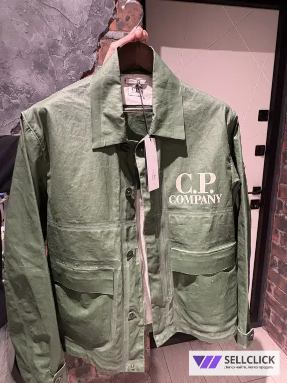 Куртка C.P.Company toob logo coated linen jacket