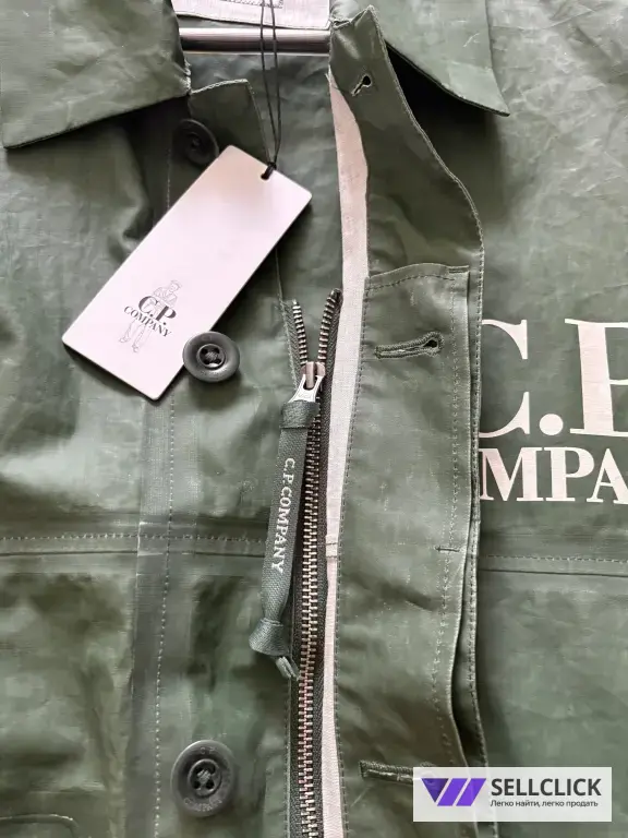 Куртка C.P.Company toob logo coated linen jacket