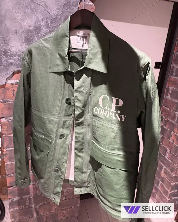 Куртка C.P.Company toob logo coated linen jacket
