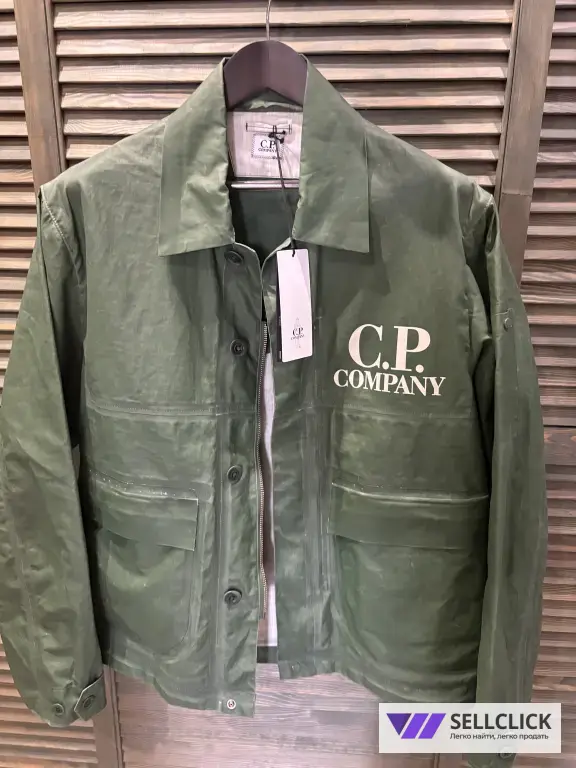 Куртка C.P.Company toob logo coated linen jacket