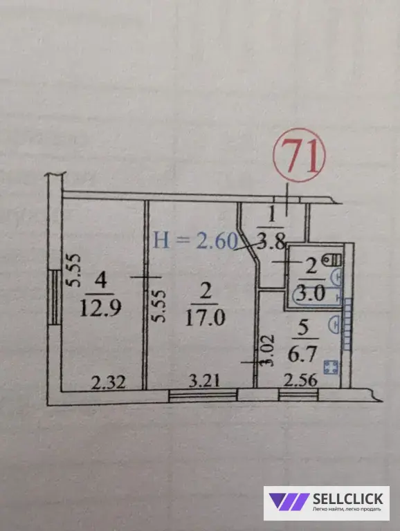 Продается двухкомнатная квартира в Приморском районе