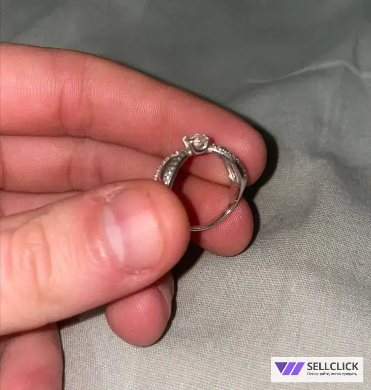 💍 СЕРЕБРЯНОЕ КОЛЬЦО 959 ПРОБА / РАЗМЕР 16–17 / 2,51 г