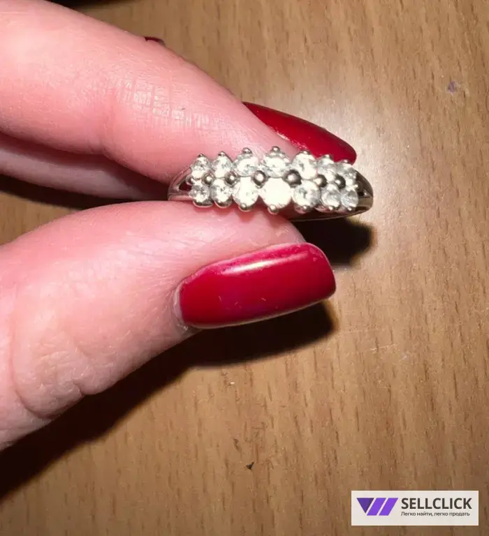 💍 СЕРЕБРО С ПОЗОЛОТОЙ / КОЛЬЦО / РАЗМЕР 17