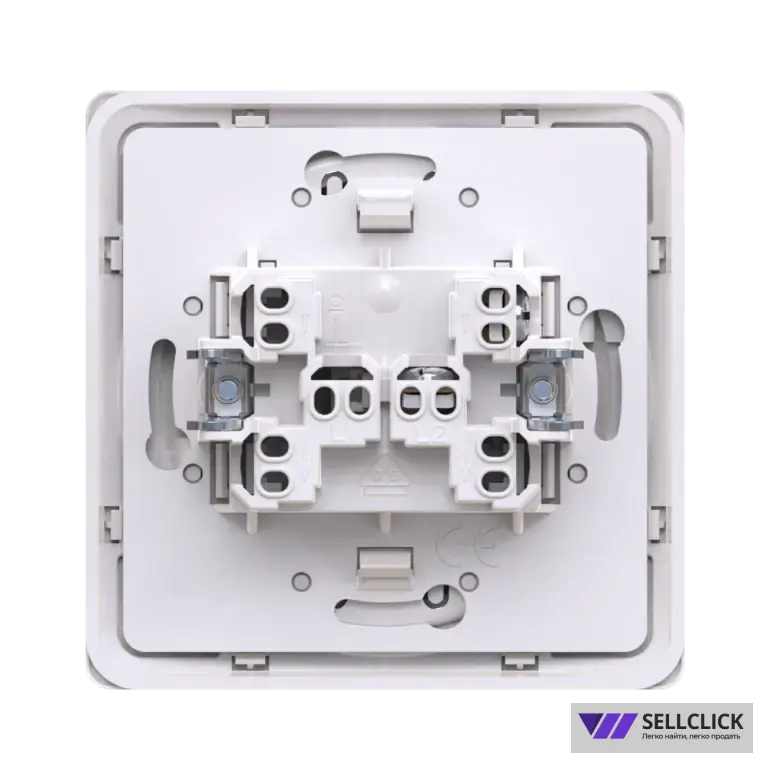 Выключатель скрытой установки CADUCEUS ALING EON, кнопочный, с символом "Звонок", 10А, 250В~