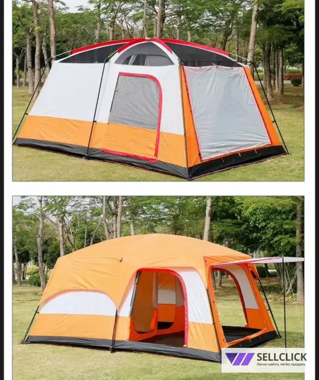 Палатка 4 CoolWalk с тамбуром, козырек