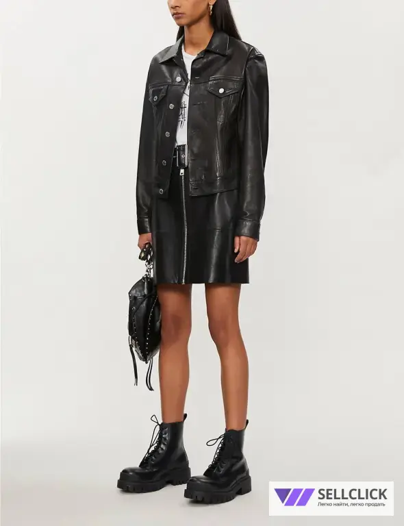 Новая кожаная юбка Pinko