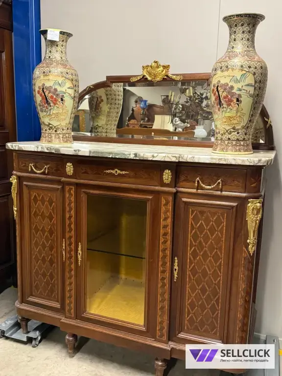 Комод. Шкаф. Зеркало. Мебель Людовика. Маркетри. Винтажными