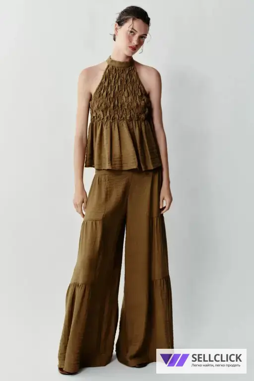 Zara Летний трендовый костюм двойка