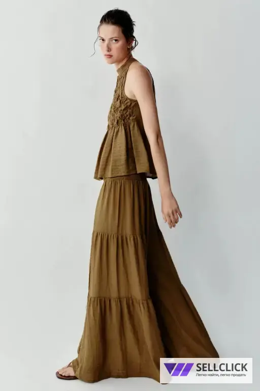 Zara Летний трендовый костюм двойка