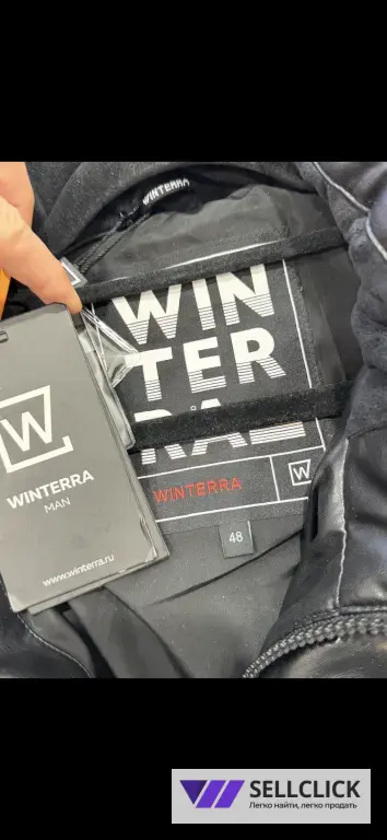 WINTERRA Пуховик мужской зимний/ эко-кожа