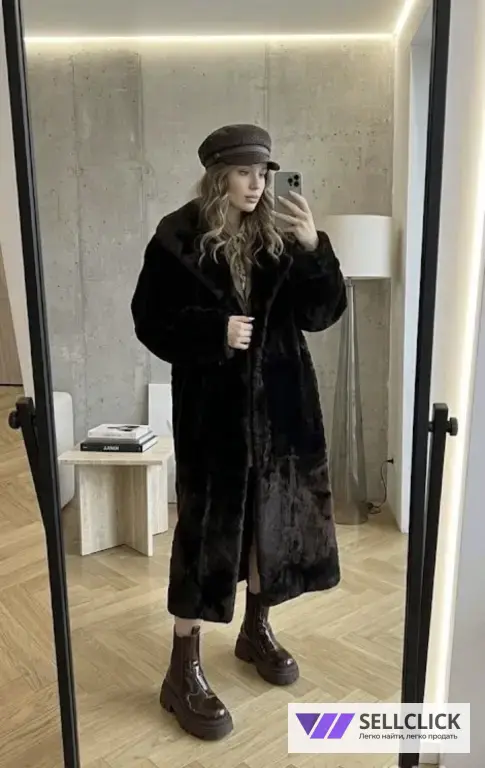 Винтажная Шуба мутоновая 44-48