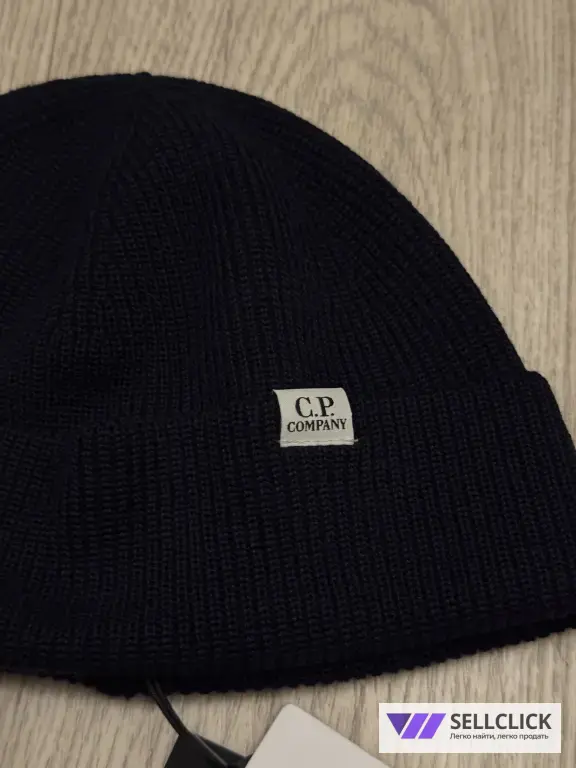 Шапка Бини C.P. Company Navy Blue Оригинал